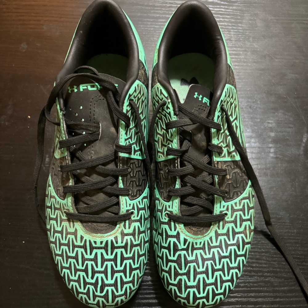 Under Armour Mint and Black cleats